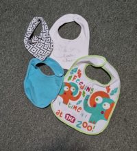 Boys/Girls Set of 4 bibs various colours and styles