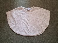 Cream Cape-style t-shirt with lace layer in front